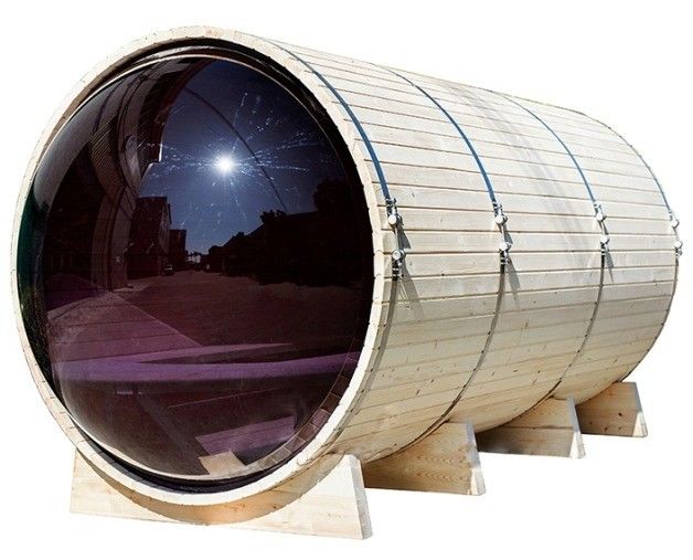 Panel de control de computadora de 390 KG para sauna panorámica al aire libre de vidrio de Hemlock / Cedro Rojo Nordic Leisure para 3-4 personas en 2025