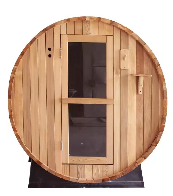 Sala de sauna seca de cedro rojo de 2025 para 2-6 personas Función de vapor seco Tipo de madera sólida al aire libre Fácil de montar Experiencia relajante de sauna