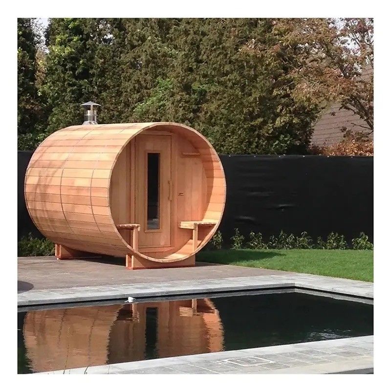 Sauna de vapor exterior para 6 personas con barril de madera maciza de cedro rojo canadiense 2025: La experiencia de sauna definitiva de YSE