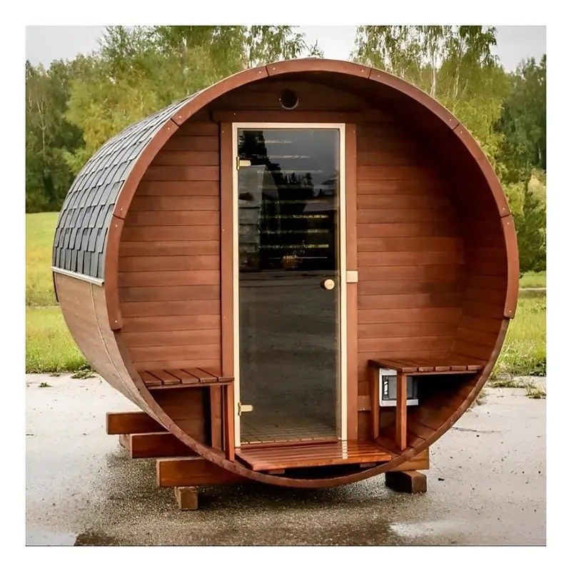 2025 YSE Canadian Hemlock/Cedar Sauna de vapor tradicional Sauna en barril para una experiencia de santuario de sauna tradicional
