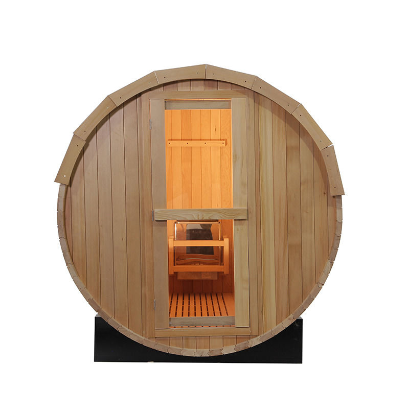 2021 Venta caliente Sauna de madera sólida Sauna saturada de vapor Sauna popular de computadora al aire libre Sauna ecológica Barril Sauna tradicional saturada de vapor Sala/madera de cedro rojo