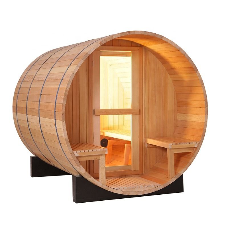 Sauna tradicional popular de 3-4 personas de 2022 con sala de sauna con calentador para uso en exteriores Sauna bonita Harvia Sauna para familia Pino canadiense