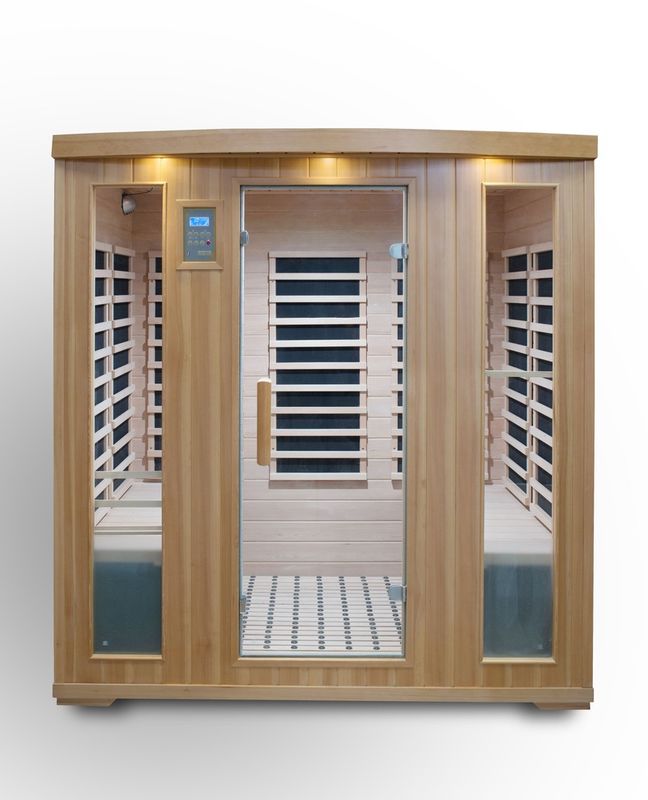 Sauna controlada por computadora de Hemlock Panel de control de computadora clásico de 3 personas Modo de desintoxicación de humedad de la familia mejor vendido infrarrojo lejano