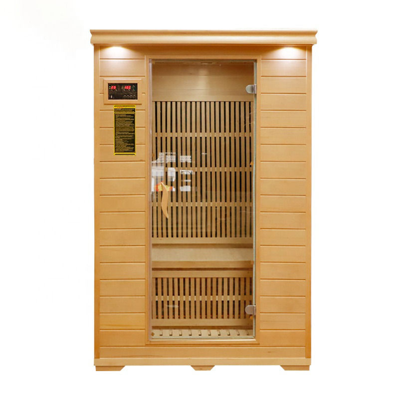 Sauna de vapor con calefactor de fibra de carbono para dos personas en casa, infrarrojos, tradicional, personal, panel de control