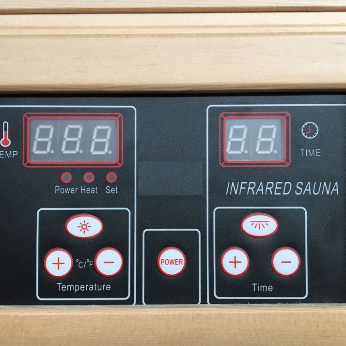 Sauna de vapor con calefactor de fibra de carbono para dos personas en casa, infrarrojos, tradicional, personal, panel de control