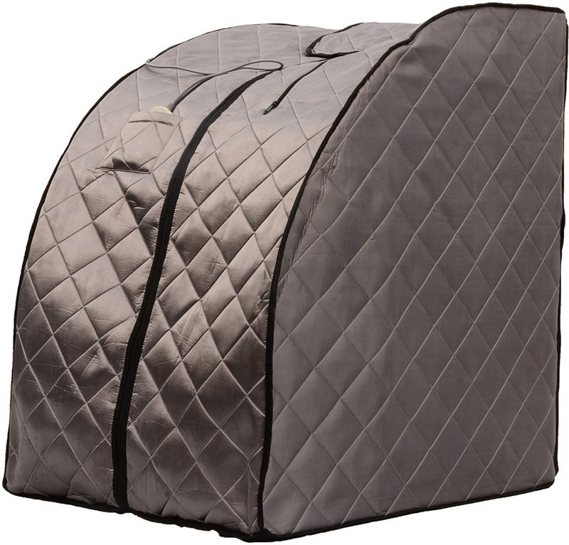 2021 Ventas Calientes Europa Sauna Portátil de Gran Venta Sauna Inteligente Infrarroja para Pérdida de Peso Panel de Control por Computadora con Silla Plegable