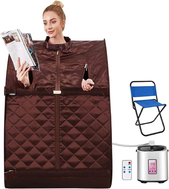 Sauna personal portátil en interiores Sauna tienda de campaña Panel de control de computadora Panel de control de computadora Control remoto de vapor Sauna para una persona Relajación en el hogar Desintoxicación terapéutica