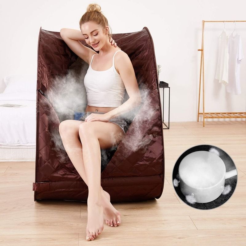 Sauna personal portátil en interiores Sauna tienda de campaña Panel de control de computadora Panel de control de computadora Control remoto de vapor Sauna para una persona Relajación en el hogar Desintoxicación terapéutica