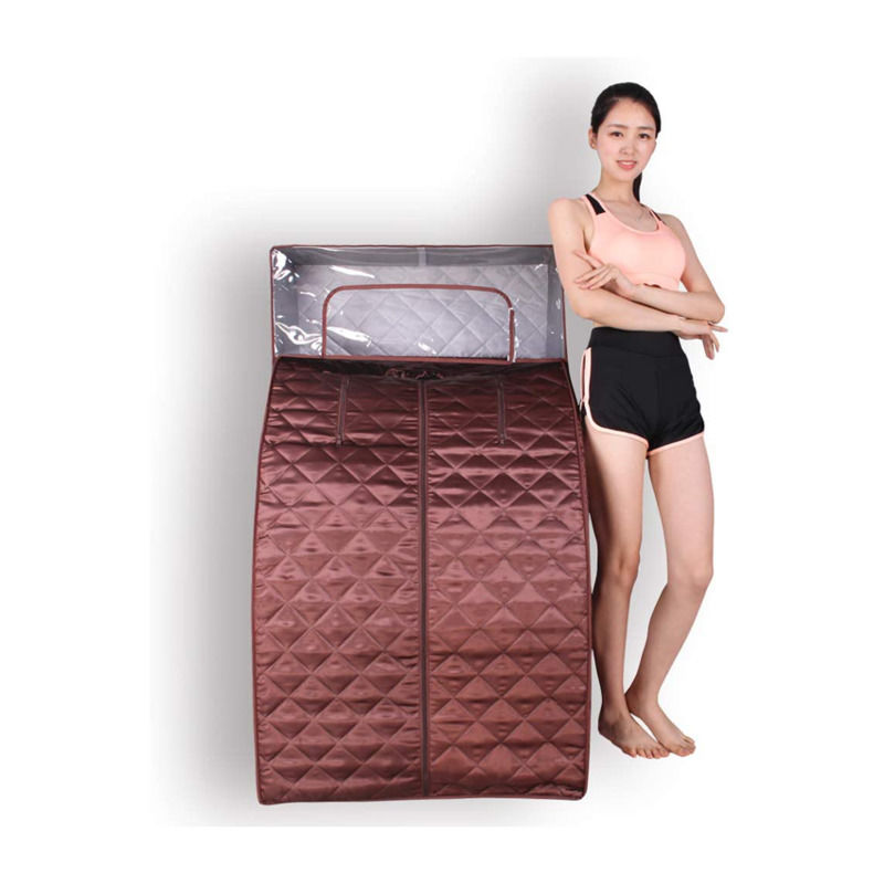 Juego de sauna de vapor moderno con vaporizador, control remoto para una persona, caja de calor para el hogar con manta para la cabeza y kit de silla para bajar de peso